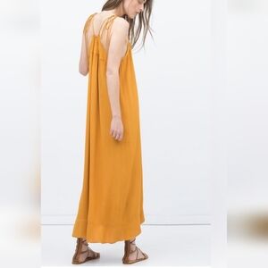 Zara Womens Size M maxi mustard dress